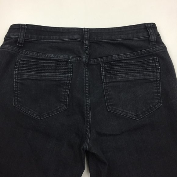 PRANA Dark Gray Wash Organic Cotton Blend 5 Pocket Logo Hardware Denim Jeans - Picture 7 of 10